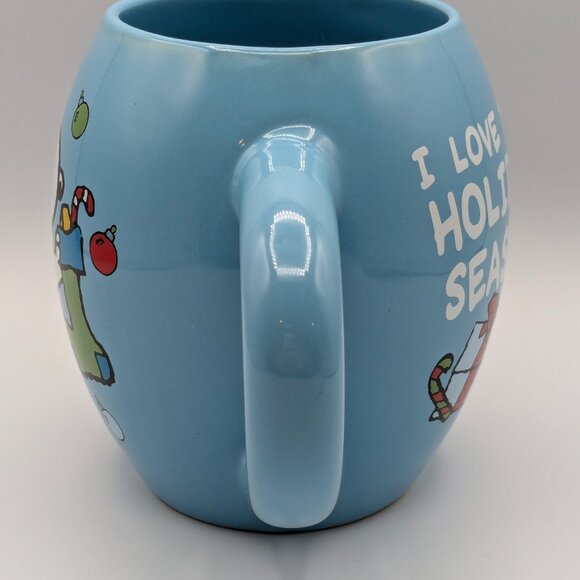 Peanuts Snoopy & Woodstock Christmas Mug 2022 - Bioworld, 4.75" Tall - Picture 2 of 7